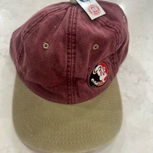 Burgundy and Tan Florida State Seminoles Cap with Embroidered - new with tags